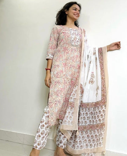 MUL COTTON KURTA SET