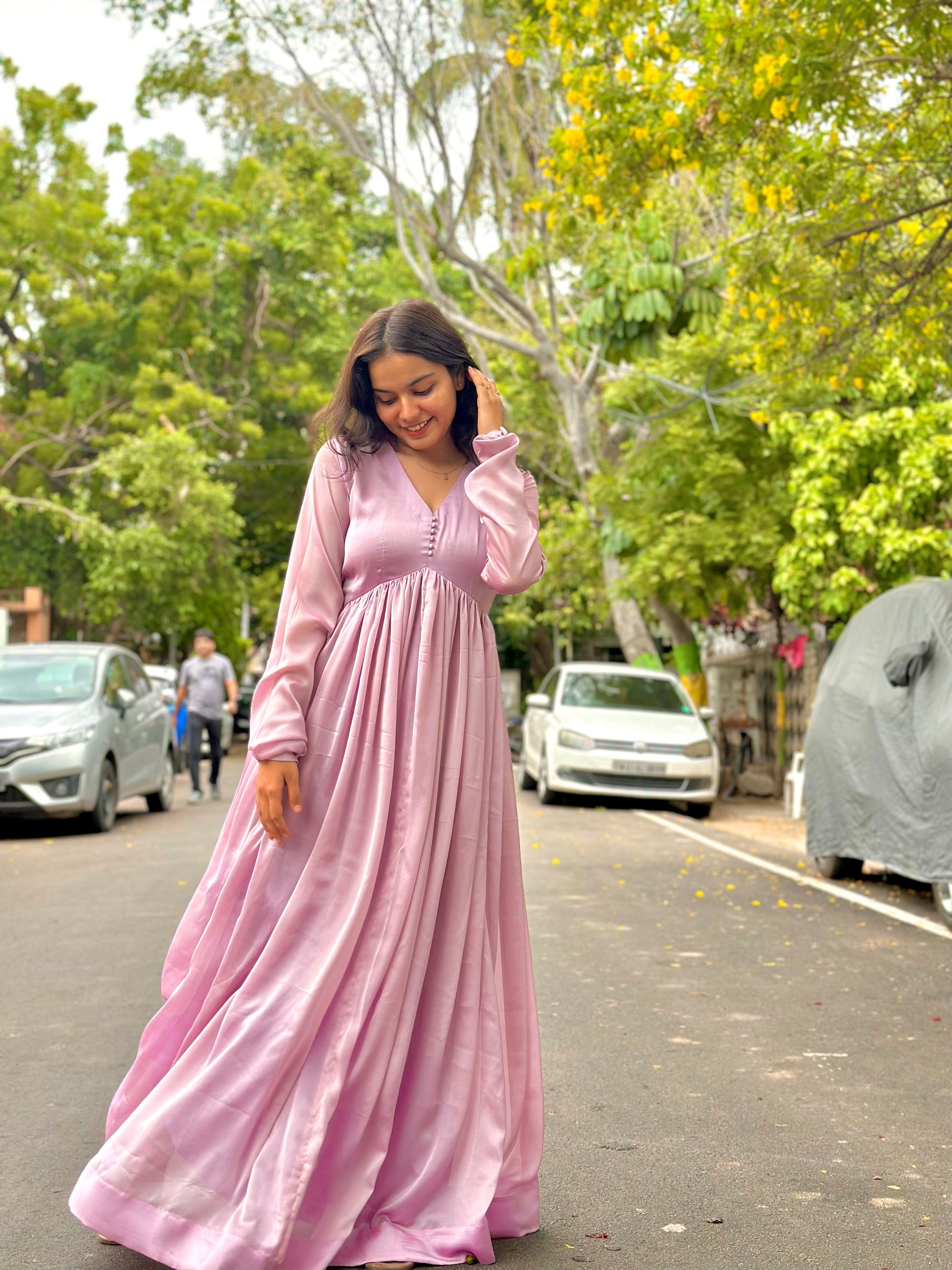 Cut online long frock