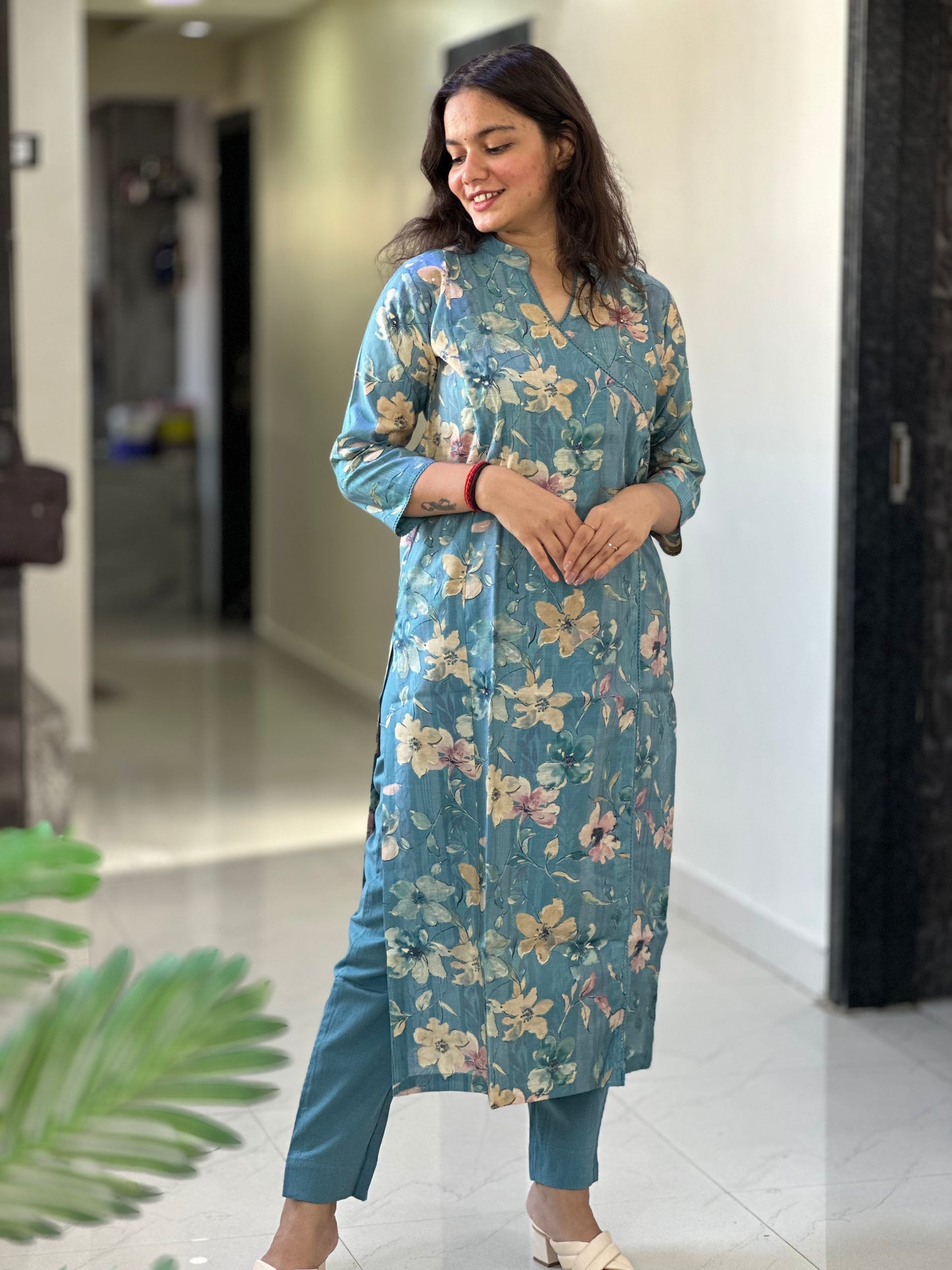 BLUE PRINTED ANGARAKHA SET