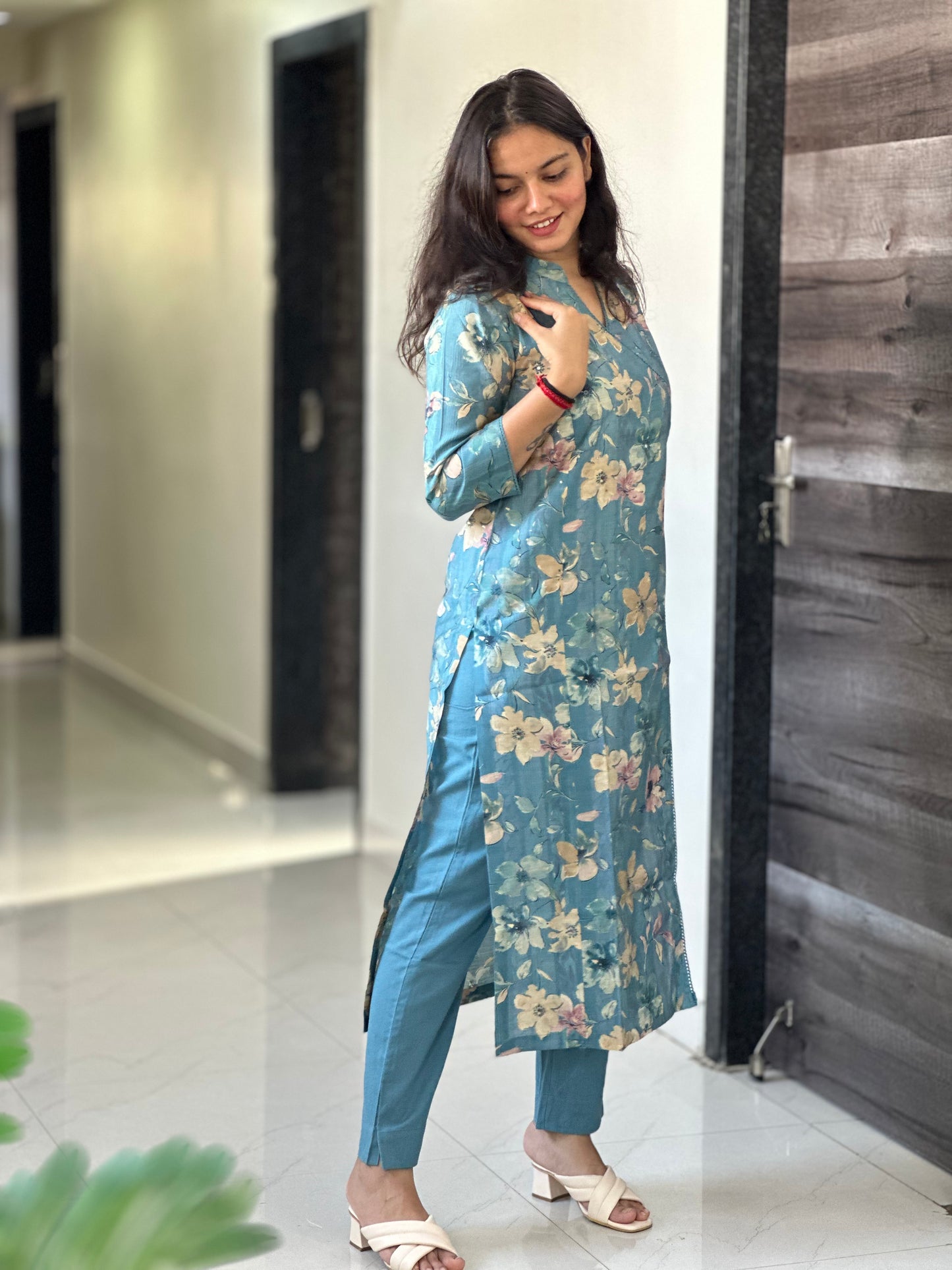 BLUE PRINTED ANGARAKHA SET