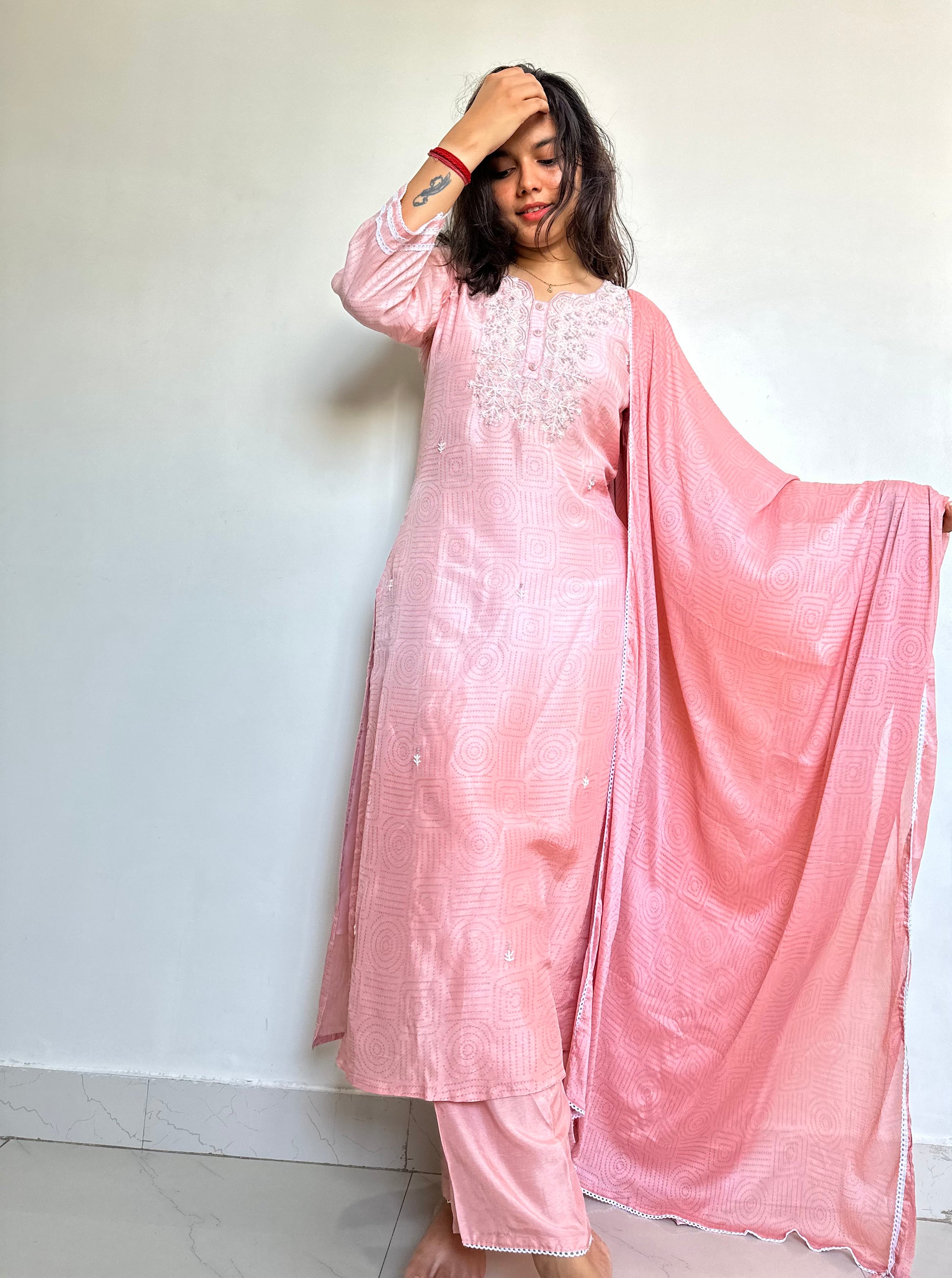 SALWAR SUIT | PINK HANDWORK 