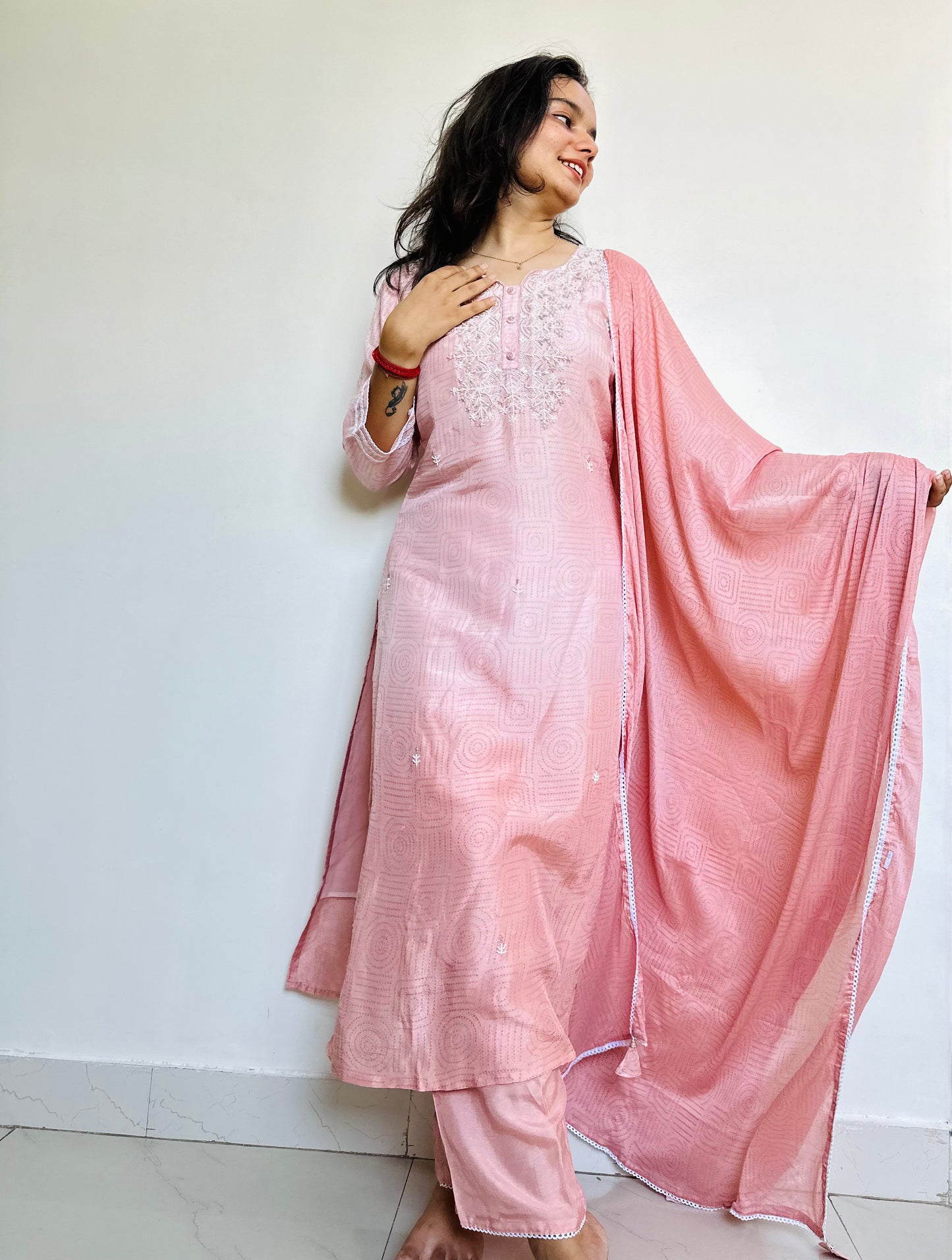 SALWAR SUIT | PINK HANDWORK 