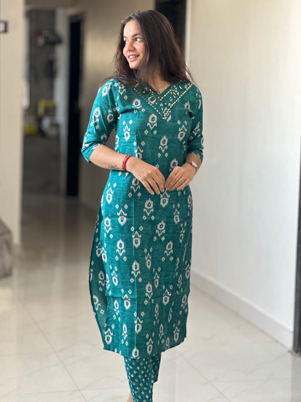 PURE MODAL CHANDERI SILK SET