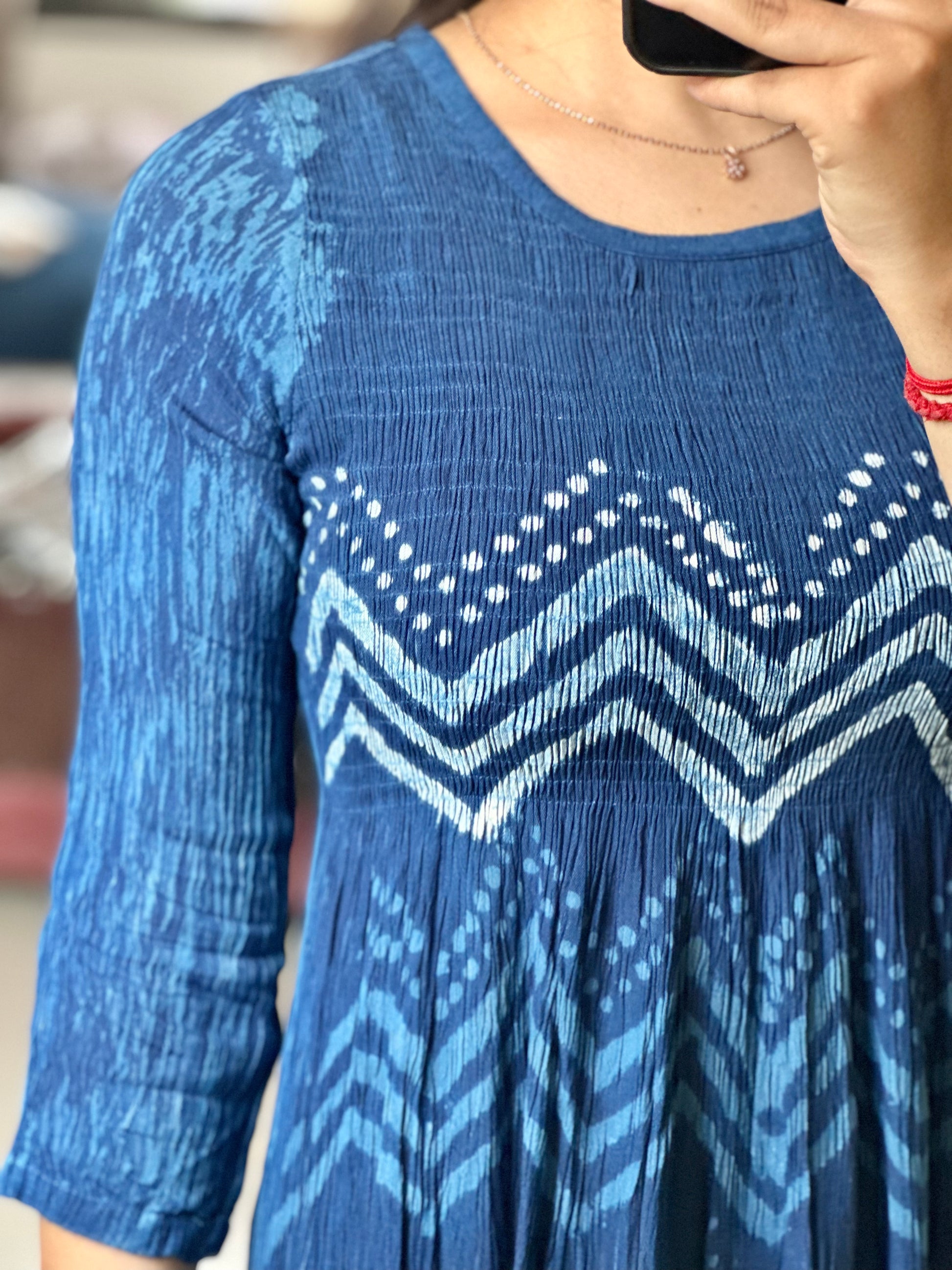 Indigo Smock Dress | office wear