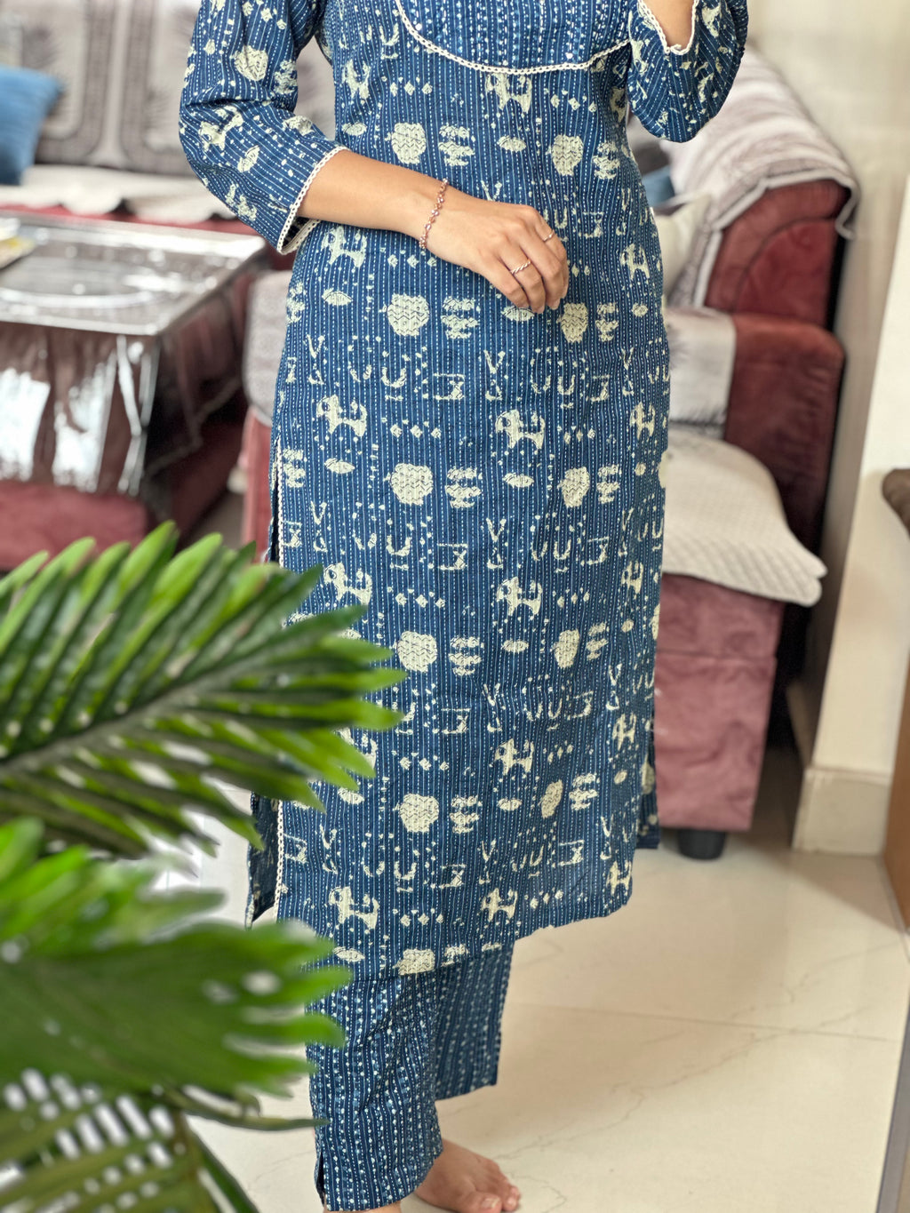 INDIGO COTTON SET | OFFICE WEAR