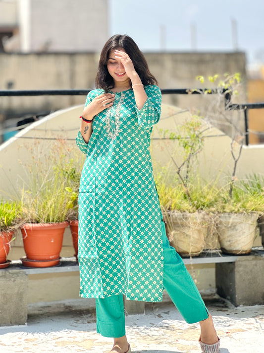 MUSLIN KURTI SET | OFFICE WEAR