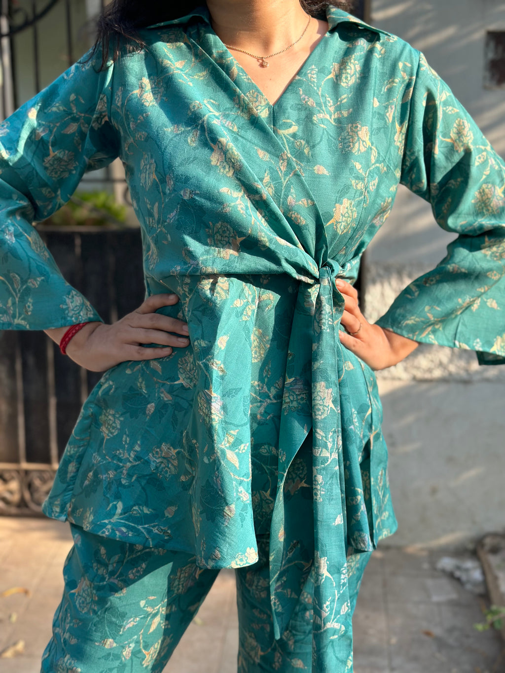 SHORT KURTI | FLORAL PRINTED CO-ORD SET