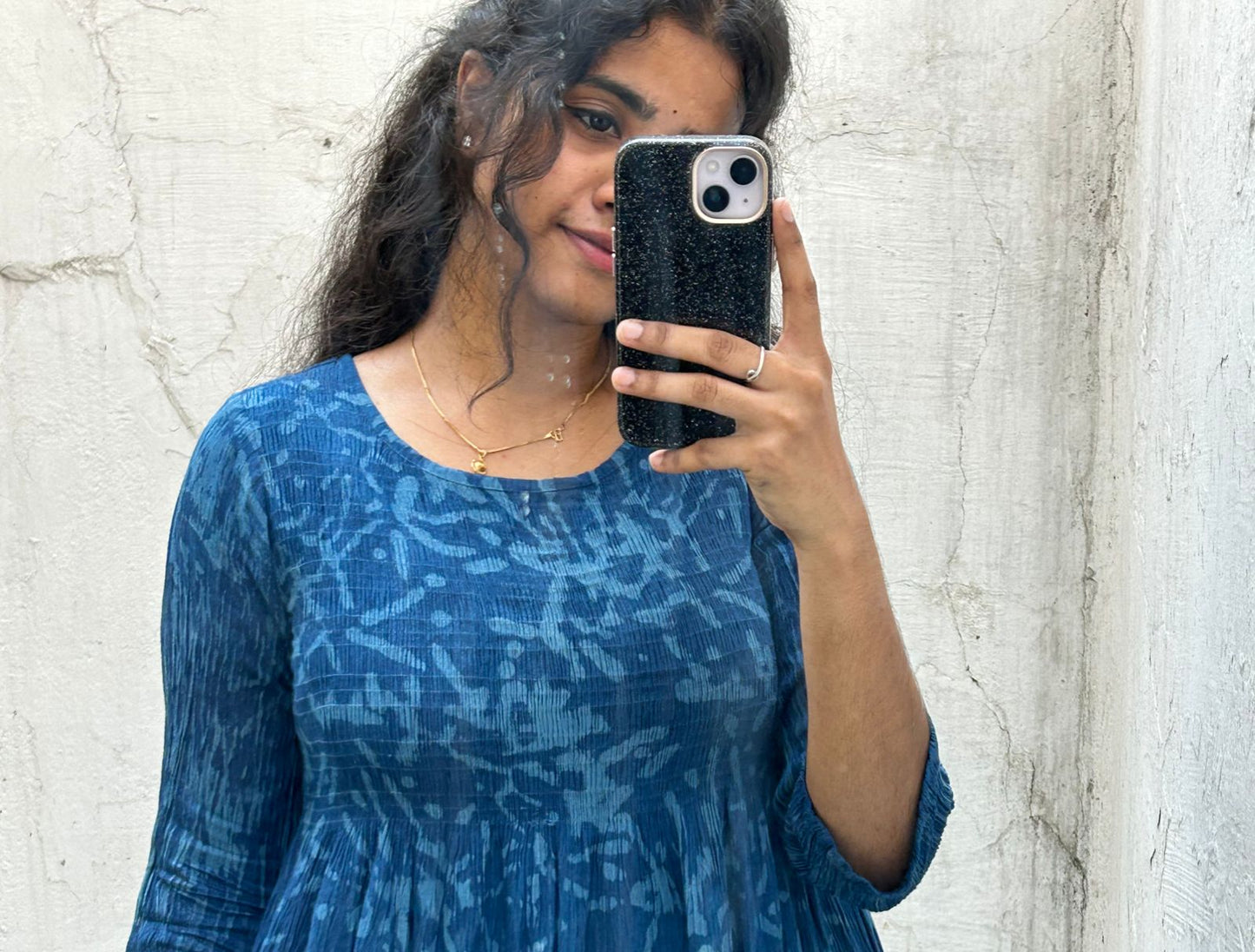 INDIGO SMOCK DRESS