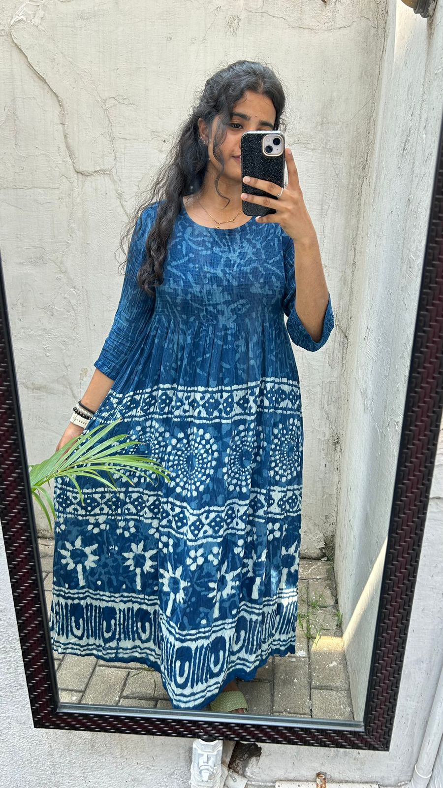 INDIGO SMOCK DRESS