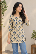 MEERA FLORAL PRINTED SHORT KURTI