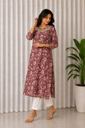 Designer modal silk embroidered kurti.