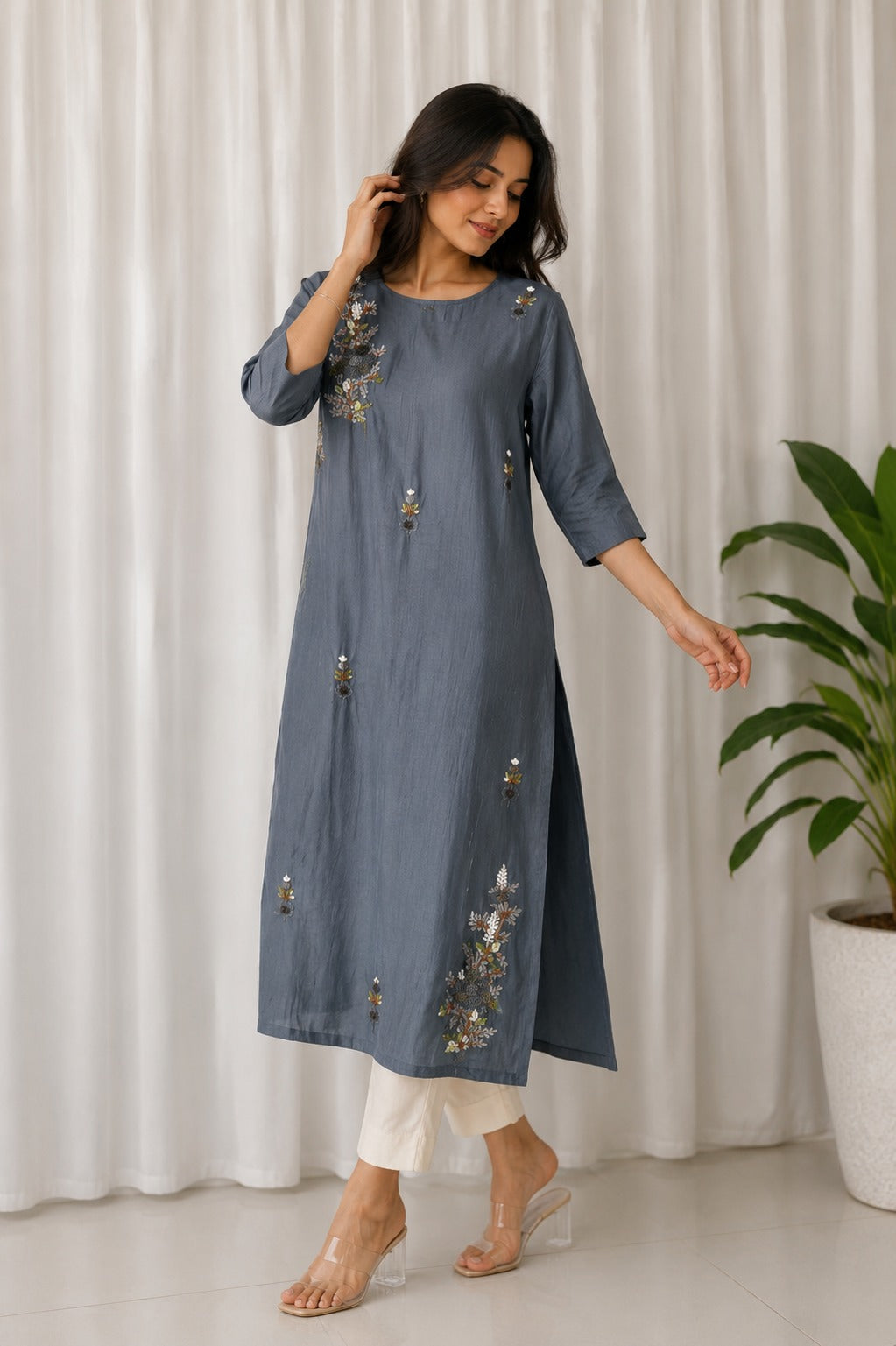 Designer Embroidered Kurti