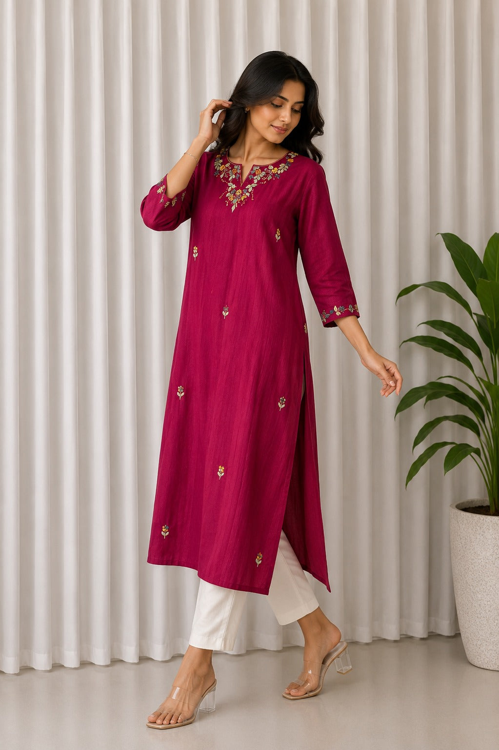 Designer Embroidered Kurti