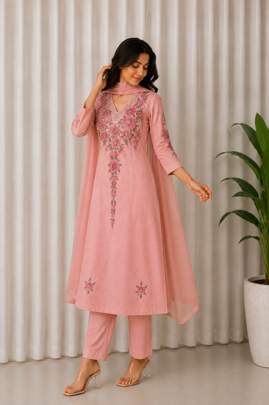 Blush Bloom Chinnon Silk 3-Piece Set
