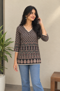 NOOR PRINTED SHORT KURTI